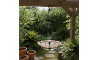 Hanging Solar Bird Bath Decorative Garden Decor for Balcony, Yard