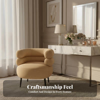 Shell spine Armchair Luxury design Vanity Stool Upholstered Seat Ergonomic spinerest for Makeup aficionados