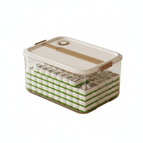Mahjong Storage Box with Lid Perfectly Transparent Mahjong Storage Box