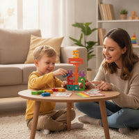 Colorful Number Blocks with Challenge Cards Educational Wooden Puzzle Learning Number Puzzle Preschool for Kindergarten