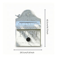 Decorative Mailbox Distressed Vintage Mailbox Wall-Mounted for Porch, Homeowners