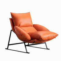 Minimalist Design C-Shaped Armchair Italian visual appeal Lounge Chair designer-inspired design aesthetic Indoor Seating Sculptural configuration for Interior Designers, Apartment Dwellers, Living Room, Bedroom, perusing corner, Hotel Lobby
