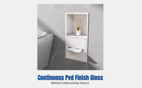 Wall Niche Recessed Tissue Box, 304 Stainless Steel, Bathroom Embedded Toilet Paper Holder, Double Tier, Waterproof