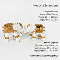 Elephant Ornament Statue Resin Collectible, Gold Elephant Figurine for Living Room, Synthetic Resin  - Image 6
