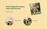 Insulated pet house with removable indoor bed