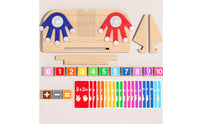 Preschool Number counting Blocks Counting Toy Hands-on Wooden Number Matching Set Colorful  for Preschoolers, Children