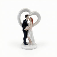 Wedding Cake Topper Resin Bride and Groom Statue Sculpted for Newlyweds, Brides