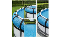 3 Pieces Secure Pool Cover Strap with Buckle Long-Lasting Pool Cover Straps with Buckles Easy Installation Weatherproof