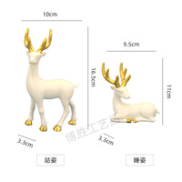 Gold Elk TV Cabinet Figurine Modern Luxury Home Decor Christmas Gift