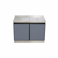 Stainless Steel Kitchen Cabinet Storage Foundation Utility Cabinet Easy to Clean Freestanding Design Suitable for Apartment Dwellers Homeowners Home Utility Room Garage