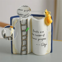 Book-Shaped Planter Indoor Tabletop Planter Cute for Bookshelf, Windowsill