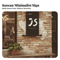 Modern Design Wrought Iron Blade Sign High Visibility Korean Design Shop Sign Side Mount Advertising Board for Cafe Owners, Shopkeepers, Outdoor, Building Exterior