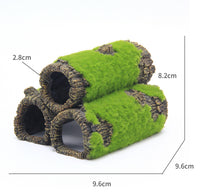 Bpet Flocked Tree Trunk Aquarium Hideout for Fish and Shrimp