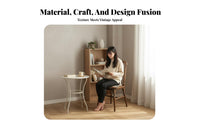 Upholstered Wooden Armchair French design Dining Seat sturdy Wood Frame Easy Assembly for Homeowners, Living Room