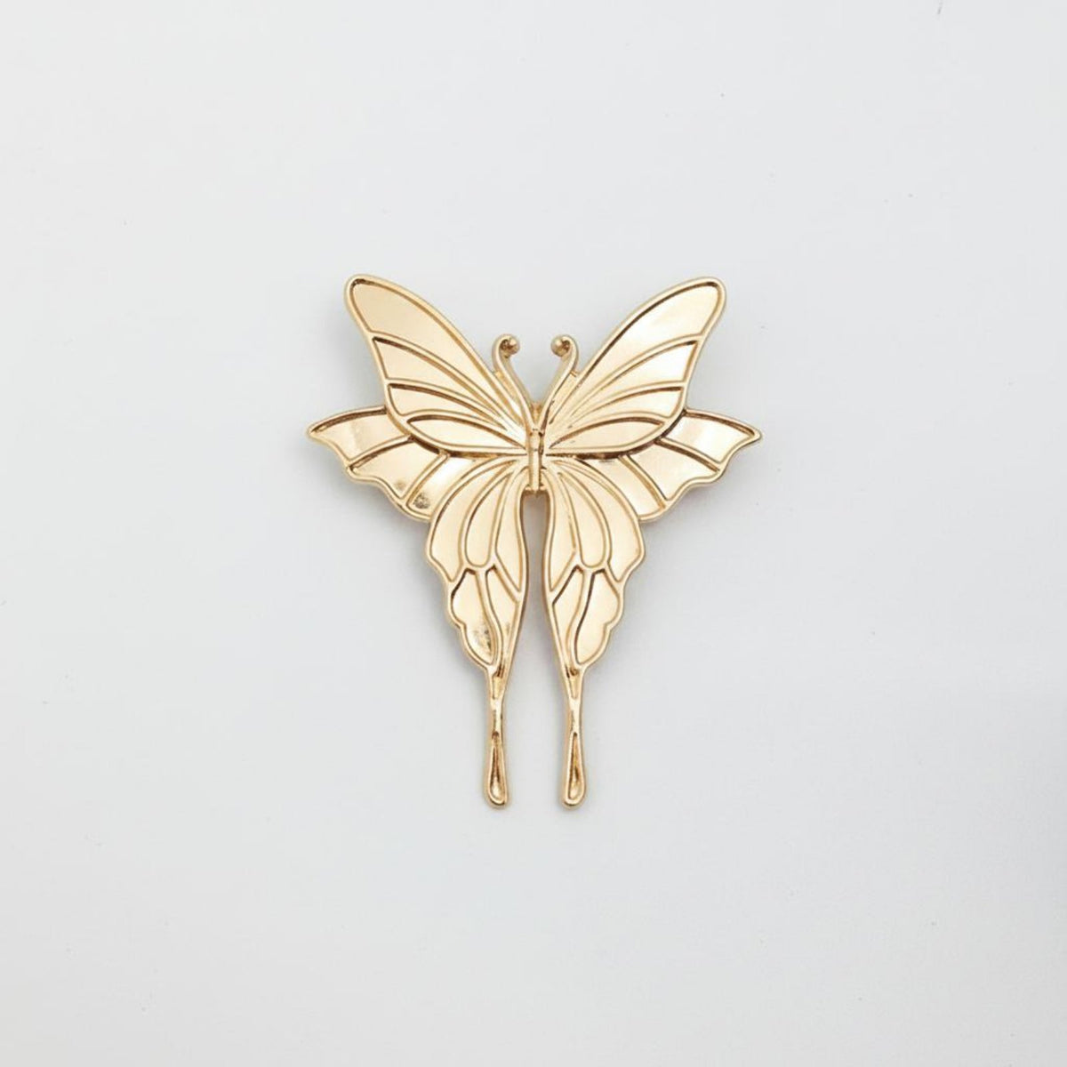Alloy Material DIY Inlay Brooch Finding Elegant Design Hollow Butterfly Pin Base Metal Brooch Blank for Crafters