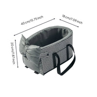 Pet Car Carrier with Cushion Soft-Sided Cat Booster Seat Removable for Cats