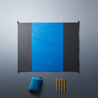 Picnic Blanket and Camping Mat for Outdoor Use, Waterproof Mat and Beach Blanket with Stakes, Tear-Resistant 210T Polyester Taffeta Hiking Mat