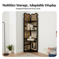 Floor-Standing Triangular Tiered bookshelf Space-Saving Corner Shelving Unit Freestanding shelving unit French Inspired for Apartment Dwellers, Design aficionados, Office Workers, Living Room, Study, Bedroom