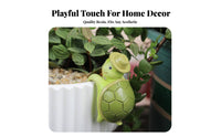 Resin Turtle Statue Weather Resistant Turtle Pot Hug Low Maintenance Resin Tortoise Ornament for Patio, Balcony, Indoor