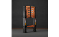 Telescopic Ladder with Hooks Heavy-Duty Ladder Aluminum for Homeowners, Contractors, Home Maintenance, Outdoor Work