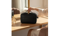 Multi-Compartment Toiletry Bag with Transparent Pouch Soft-Sided Cosmetic Bag with Transparent Pouch Mesh Convenient for Travelers