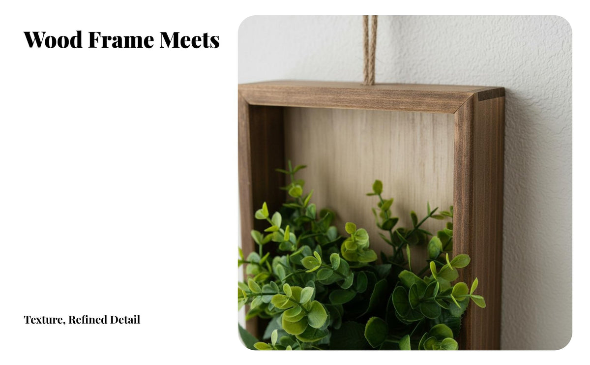 Nordic Design Wall Hanging Artificial Plant Low Maintenance Hanging Vine Wall Decor Realistic Look Elegant Design for Interior Decorators, Homeowners, Office Workers, Bedroom, Living Room, Hallway, Entryway