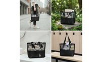 Mesh Tote Bag Breathable Mesh Toiletry Bag Translucent for Travel