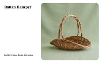 Fruit Picking Basket Hand-Woven Handled Gathering Basket Handmade for outdoor mealkers