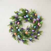 Easter Egg Garland with Green Leaves, Artificial Silk Flower Garland for Indoor Display, Decorative  - Image 10