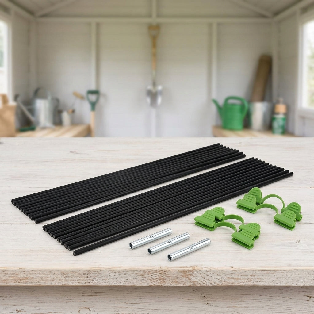 Greenhouse Frame Set, Fiberglass Garden Hoops Kit for Grow Tunnel, 55cm Plant Support for Raised Beds, Weather Resistant Polytunnel Kit