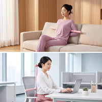 Cross-Shaped Posture Training Bar Telescopic Stretching Stick with Headrest Padded Posture Corrector Stick Lightweight for Adults, Children, Home, Studio