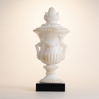 Decorative Vase with Lid Antique Style Urn Planter Sculptural for Homeowners