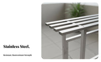 Stainless Steel Flower Rack Sturdy-Duty Tiered Plant Shelf Tiered Plant Stand Water Resistant Metal Flower Pot Holder Non-Slip
