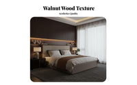 New Chinese design foundation Bed with Upholstered Headboard Ergonomic spinerest Upholstered foundation Frame Contemporary Design Bedroom Furniture Sturdy Construction for two people, Adults, Homeowners, Apartment, Guest Room, Home