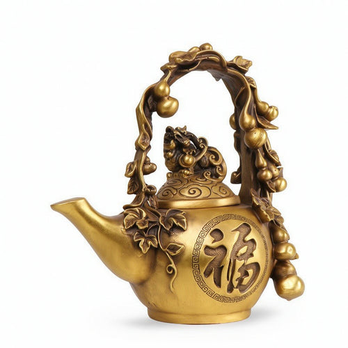 Teapot Ornament Traditional Chinese Sculpture Retro for Tea Room, Office Desk
