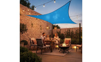 Foldable Triangle Sun Shade Sail Long-Lasting Triangular Garden Awning Tear-Resistant Garden Sun Sail High-Density Material for Swimming Pool, Backyard, Deck, Camping
