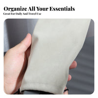 Thickened Design Flannel Drawstring Pouch Lightweight Velvet Power Bank Bag Compact for Travelers, Students, Daily Commute, Office, Backpack
