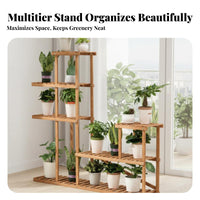 Railing Planter Holder Space-Saving Hanging Planter Rack Large Capacity Sturdy Construction for Apartment Dwellers, Patio, Fence