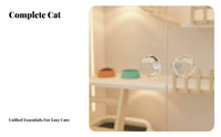 Multi-Level Cat Villa Easy to Clean Multi-Level Cat Enclosure Good Ventilation for Living Room, Bedroom