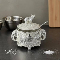 Elephant Sugar Bowl with Spoon Luxury Quality for Dining Table, Kitchen Counter