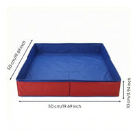 Foldable Cat Litter Basin Reusable Collapsible Foot Bath Flat-Bottom for Camping