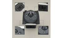 Black Side Mirror Control Switch Rotary Mirror Control Switch with Bezel OE Specifications Compatible for Mechanics