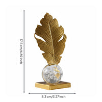 Desk Decor Elegant Luxury Desk Sculpture Modern Leaf Design Sculpture for Living Room