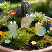 Luminous Frog Miniature Landscape Ornament Resin Craft