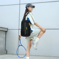 Cylindrical Bag Mesh Side Pockets Bucket Bag Detachable Strap