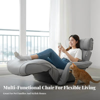 Upholstered Armchair Feline-Resistant Resistant Ergonomic Enveloping Chair Lumbar Support Sturdy Construction for Living Room