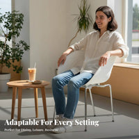 Ribbed Shell Chair Modern Design Indoor Furniture Easy Assembly for Dining Room