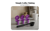 Reusable Coffee Pod Cost-Saving Reusable Single-Serve Coffee Pod Saves Money Kitchen Accessory for Home Office Workers, Dorm Room, Morning Routine