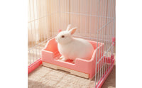Rabbit Litter Box with Drawer Openopen-Top Tray Low-Entry for Cages, Hutches