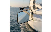 Square Marine Mirror 360-Degree Mirror Degree Adjustable Center Rearview Mirrors Quick Release Knob for Yacht